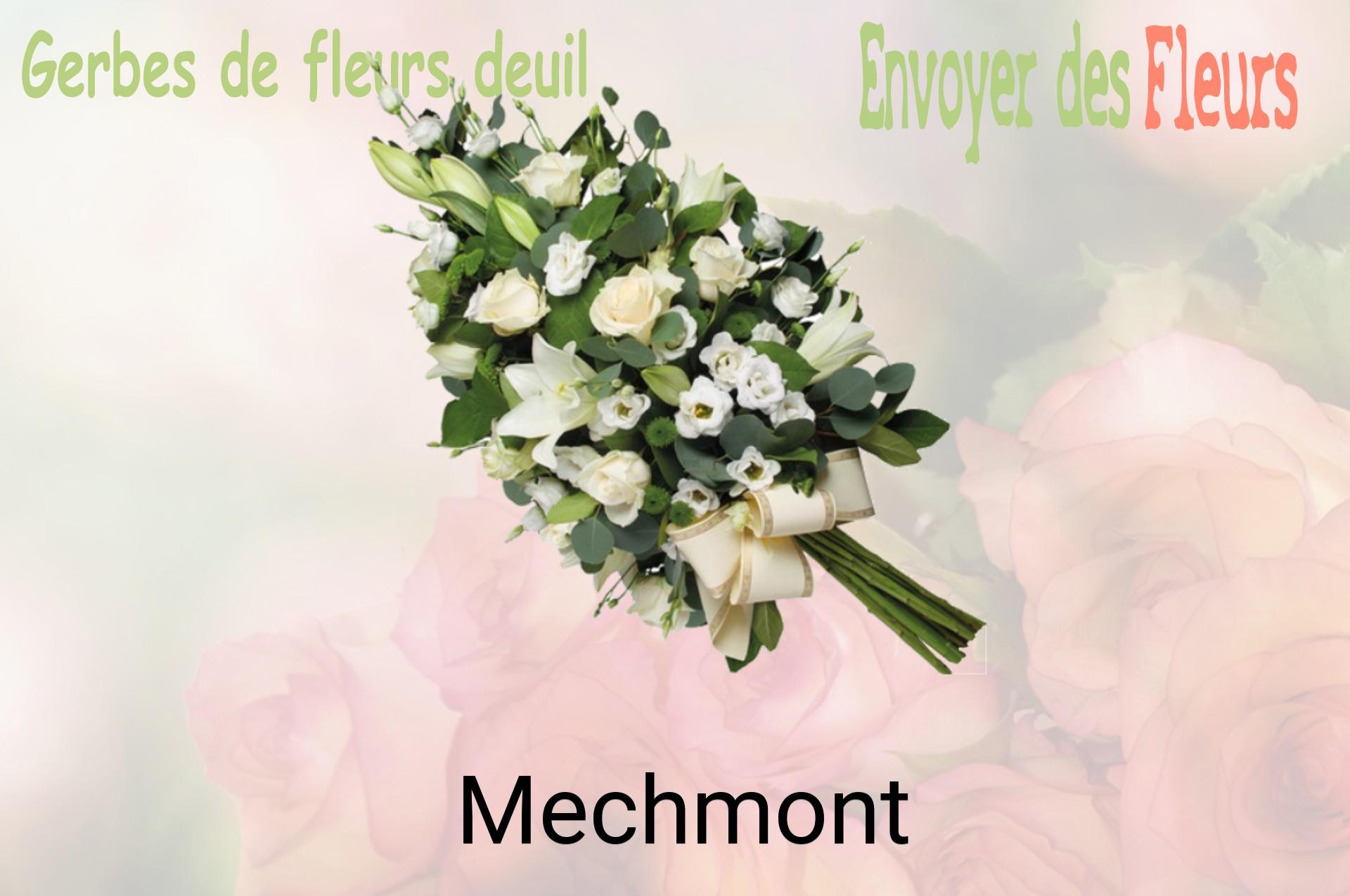Gerbe de fleurs de deuil livrée à Mechmont